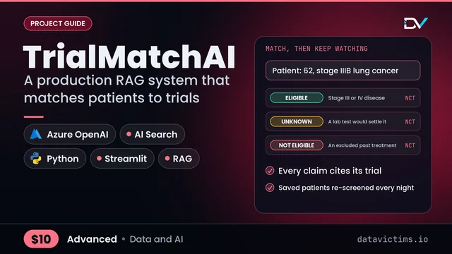 TrialMatchAI: Match a patient to clinical trials, cite every claim, and keep checking every night.